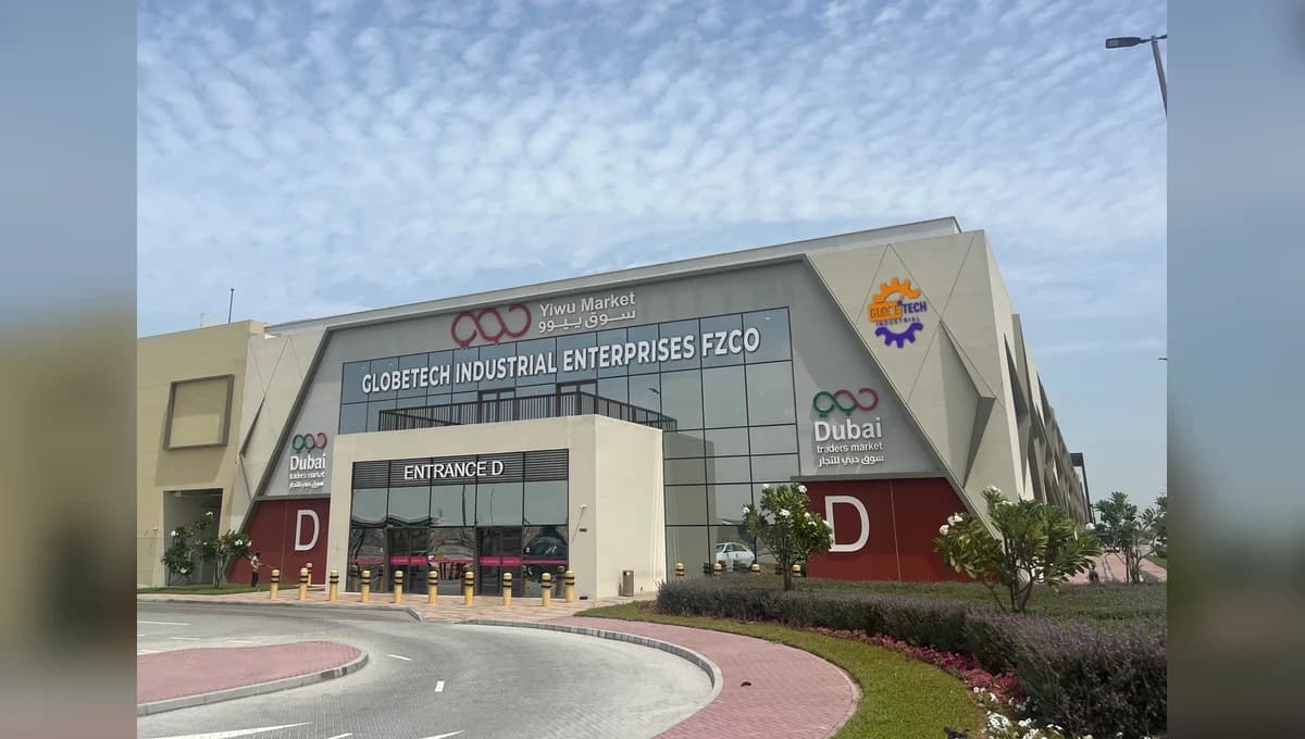 GlobeTech Industrial Enterprises FZCO headquarters and technology showroom at Dubai Traders Market in JAFZA
