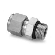 MALE CONNECTOR, St.St. 316 Male Connector, Let-Lok® Male Elbow Positionable 3/8" x 7/814" by HAM-LET