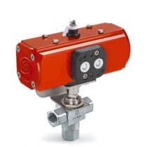 H6800 Actuated Ball Valve, SS Ball Valve 1/4"-PTA2TS by HAM-LET