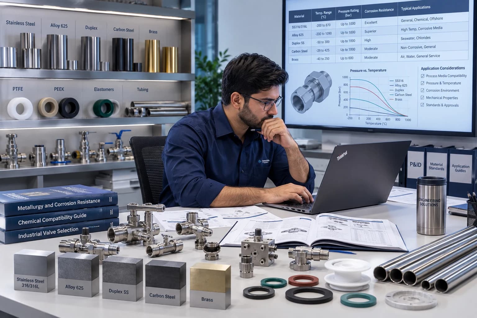 Industrial material selection and application support