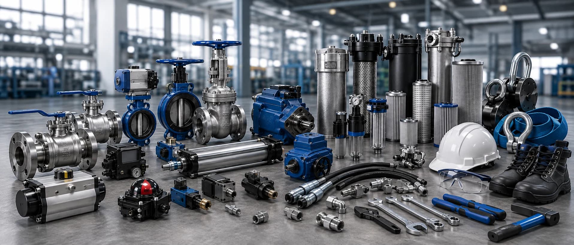 Industrial valves, actuators, hydraulics, filtration, tools and safety equipment